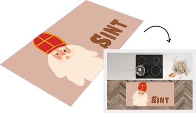 Keukenloper - Loper keuken - Sint - Chocolade - Sinterklaas - 120x60 cm - Keukenloper vinyl
