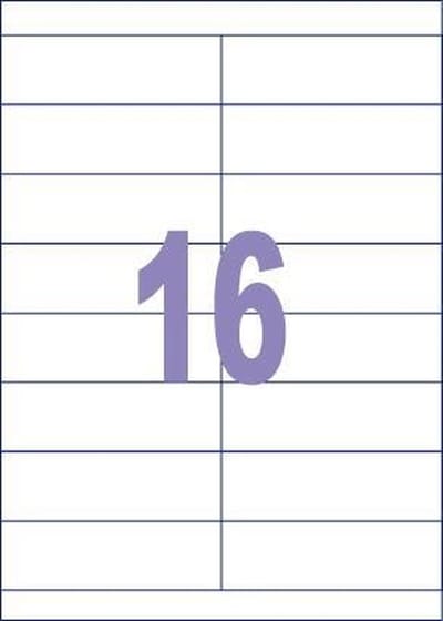 etiket Kangaro ILK 105x33,8mm doos a 100 vel 16 etiketten per vel K-10533