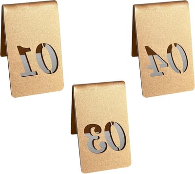 Tafelnummers Tenten - Dubbelzijdig Acryl - Tafel Identificatie - Eendelige Mal - 5x8cm - Zwart