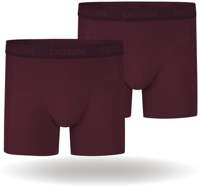 Zaccini Cotton Stretch Boxershorts - Rood - 2 stuks - Heren onderbroeken - Boxer - 95% Katoen - Maat XXL