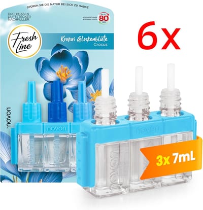 Fresh Line® - Luchtverfrisser Navullingen 6 stuks - Crocus - Werkt met Ambi pur/Ferbreze 3VOLUTION