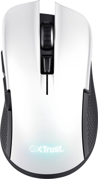 Trust GXT 923W Ybar - Gaming Muis - Draadloos - 7200 DPI - RGB Verlichting - Wit