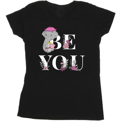 Disney Dames/Dames Dumbo Be You Katoenen T-Shirt (Zwart)