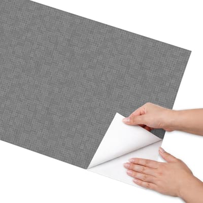 Coloray Meubel Wrap Folie - Grijs Meubelfolie - 50x100 cm - Plakfolie Meubels Rasterlijnen - Decoratiefolie Zelfklevend - Minimalist Meubelfolie - Meubelfolie Zelfklevend - Badkamer decoratie - Achtergronden en patronen