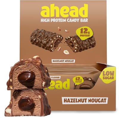 ahead Protein Bar – Suikerarme Eiwitreep – Doos 12×45 g (540 g), 14×45 g (630 g) –11–12 g Eiwit – Suikerarm, Vezelrijk, Zonder Palmolie