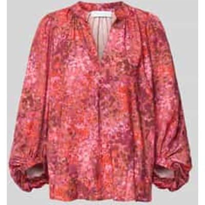 relaxed fit blouse van viscose met V-hals