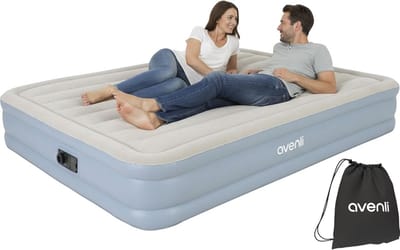 Luchtmatras Tweepersoons - Opblaasbaar logeerbed - Kamperen en thuis - Ingebouwde elektrische pomp - 203x152x33cm - Blauw