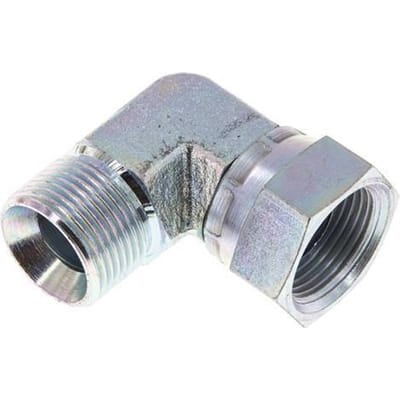 G 3/4'' M/F Verzinkt Stalen L-Fitting 90graden 175 Bar - Hydrauliek - FL2E-MF-EZ-034G-I