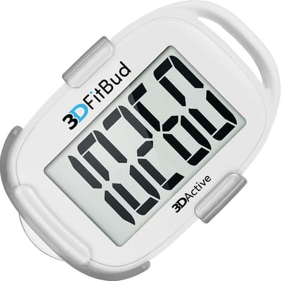 Stappenteller - Activiteitentracker - Dagelijkse stappen tellen - 3D Tri Axis sensor - Groot display - Wit