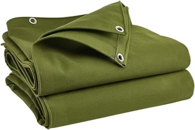 Dekzeil Zware Tarps - Waterdichte Bodem - Buiten Beschermen - 550G/M2 Materiaal - 6m x 4m - Groen