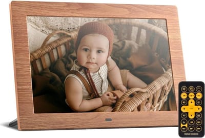 Thuys – Digitaal Fotolijstje – Fotokader – Zonder Wifi – 10 Inch – Rotatie – Aan/Uit – 19 x 25 x 3cm – Natuurlijk