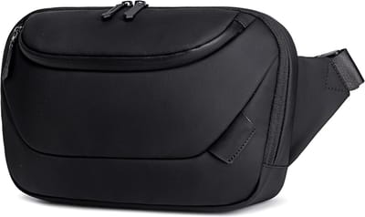 Sounix Crossbodytas - Schoudertas - Heuptasje - Buideltasje voor volwassenen- Waterdichte - Zwart
