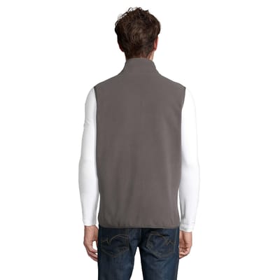 SOLS Uniseks Fleece Bodywarmer met rits voor volwassenen (Houtskool Grijs Effen)