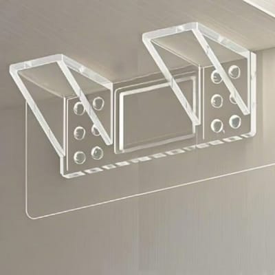 Zelfklevende Plankhouders 7x15 cm - 12 Stuks, Transparant en Sterk voor Kasten en Boekenplanken