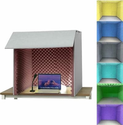 Geluidsopname Booth - Desktop Studio - Akoestische Controle - Draagbaar Ontwerp - 80x80x80 cm - Zwart