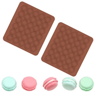 Dailygoods- Bakmat 2 Stuks - Siliconen - 30 Holtes - Anti-aanbaklaag - Chocoladevorm - Voedselveilig - 28 x 25 cm - Siliconenmat