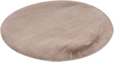 Lalee Heaven - Ronde Vloerkleed - Tapijt – Karpet - Hoogpolig - Superzacht -comfy Fluffy - rabbit fur- 200x200 cm Rond light Taupe