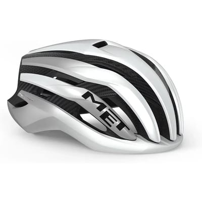 MET Trenta 3K Carbon MIPS Fietshelm - Maat S - White Silver Metallic Matt