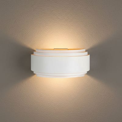Wandlamp | 30 cm | Sofia/elena | E14 | goud, wit | aluminium, metaal | moderne, design, decoratieve, trendy verlichting