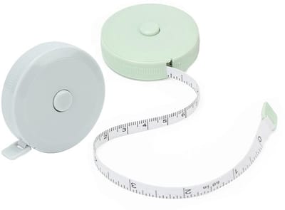 Kleermakersmeetlint 150 cm - 2 stuks, intrekbaar, voor lichaamsmetingen