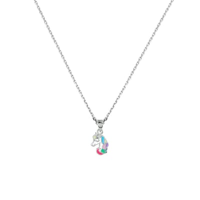 zilver gerhodineerd collier eenhoorn 36 + 4 cm 1337279