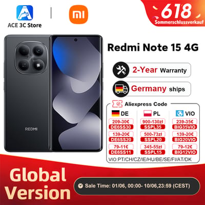 Xiaomi Redmi Note 15 - 6GB/128GB - 6,77 inch - Zwart