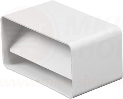 Ventilatierooster met terugslagklep - Kanaalrooster - Ventilatie verbeteren - Plat kunststof ontwerp - 55x110mm tot 100x125mm - Wit