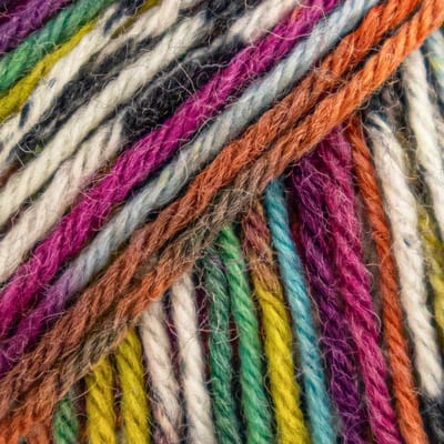 Brei-Haakgaren Luca-s – WoolenWalk Merino - 218 - Caleidoscope - gemeleerd - bol van 50 gram