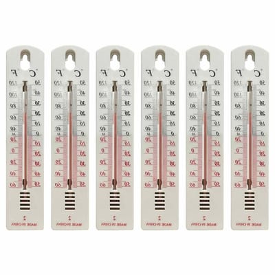 Wandthermometer Vochtmeter - Binnenthermometer Set - Temperatuur Bewaken - Nauwkeurige Sensoren - 6 Stuks - Wit