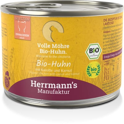 Herrmann's Bio Selection Kattenvoeding - Kip met Wortel - 200 g