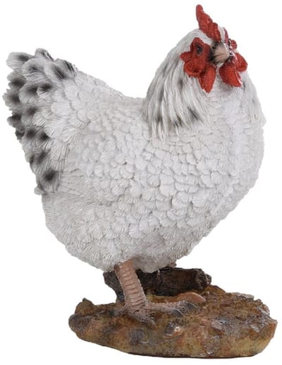 Esschert Design Decoratieve Haan - Wit - 17 x 11 x 19,5 cm