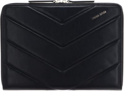 HUGO BOSS Schrijfmappen Triga Conference Folder Black Zwart
