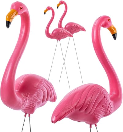 Lodeve flamingo beeldje 83 x 36 cm roze 2 st.