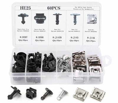 Dailygoods - Push Type Retainer Clips - 60 Stuks - Inclusief Opbergkoffer - Voor VW - Auto Bumpers en Interieur - Vervangingsset