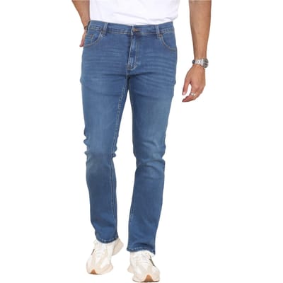 MYT Herenjeans met rechte pijpen, hyperstretch denim in blauw