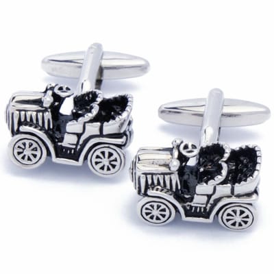Manchetknopen - Auto Oud Vintage Stijl Zilverkleur