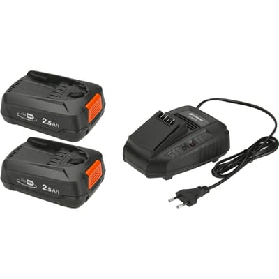 GARDENA Startset Gereedschapsaccu en lader - P4A QC + 2x 2.5Ah