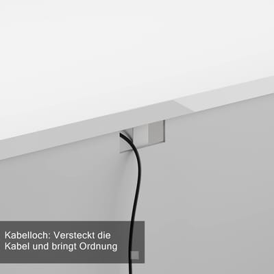 Hangend TV-meubel Urbanhome LumiWall – Lowboard 140x35x30 cm – Hoogglans wit – LED-verlichting met 12 kleuren – Modern tv-board, tv-kast en tv-rek