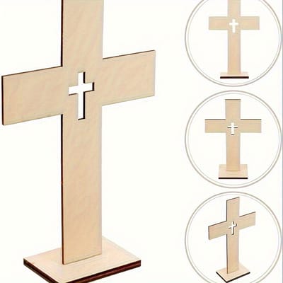 VANDAAG VERZONDEN - Houten Kruis - 10 Stuks - COR&SINHO® - DIY knutselen hobby - Christelijk - Jezus - Pasen / Goede Vrijdag