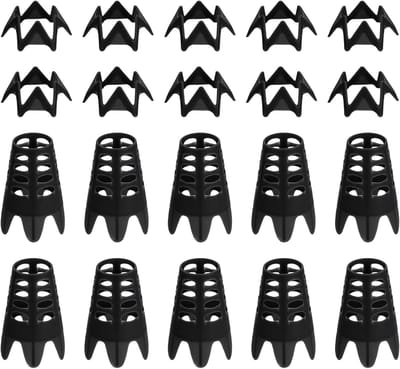 Golf tees-golf tees kunststof-20-delige set golfsimulator tee pads - plastic golfzadelpads voor oefening - oefenpads voor de driving range in de winter - zwart - 6x5x5cm