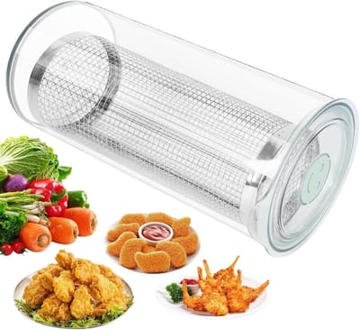 Paneerschudder Kom - Beslagkom Deksel - Gelijkmatig Paneren - 360 graden Mixer - 20 cm - Transparant