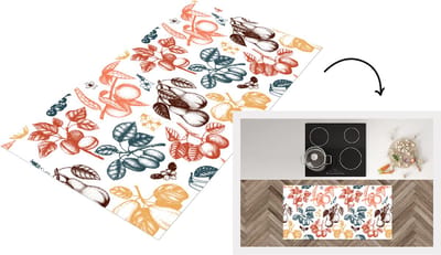 Keukenloper - Loper keuken - Fruit - Vintage - Boom - Design - 120x60 cm - Keukenloper vinyl