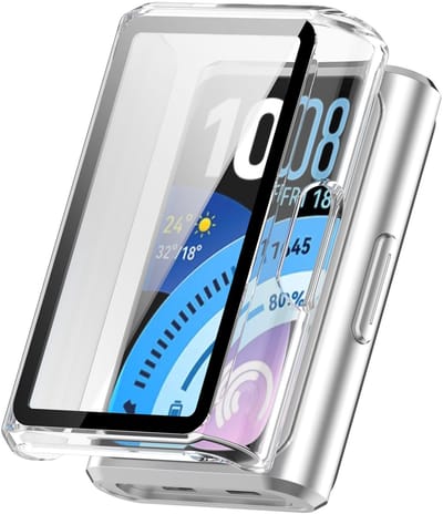 Stravo Screen protector case – Geschikt voor HUAWEI Band 11 Pro - Full Cover Hard Case / Beschermend Hoesje - Transparent - HUAWEI Band 11 Pro screenprotectors