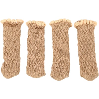 20 Pièces Épaissies Tricotées Protège-Pieds de Table et de Chaise, Couvre-Pieds de Meuble, Chaussettes de Pieds de Meuble pour Bois Dur Elegant Log Color