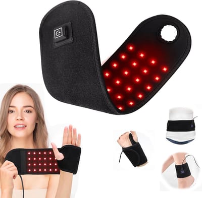 Roodlichttherapie Lamp 660nm & 850nm – Draagbare Infrarood Therapie Riem – Flexibele LED Lichttherapie voor Spieren, Gewrichten, Arm, Pols, Enkel & Voet