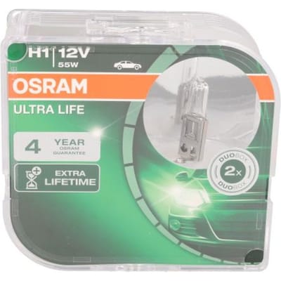 Ams-Osram Lamp Halogeen OSRAM H1 Ultra Life 12V/55W, 2 Stuk