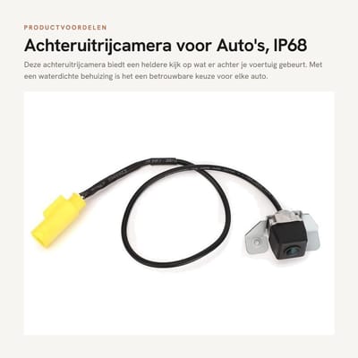 Dailygoods- Achteruitrijcamera IP68 waterdicht - Bedrade Achteruitrijcamera - Vervanging voor Hyundai IX35 - ABS/Metaal - Montage voor Kia Sorento 2009-2012 - OEM 95790 2S012 - Parkecamera