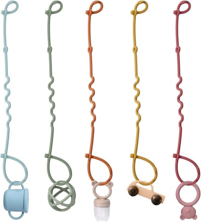 Verstelbare bandjes - Ketting - Koord - rekbare veiligheidsriempjes - kinderwagens, kinderbedden of kinderstoelen worden bevestigd - 5 kleur