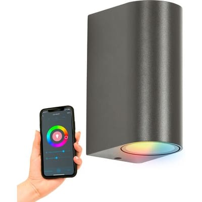 KS Verlichting Flash Up en Down Muurlamp Antraciet met Smart Color LED