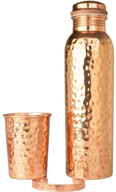 Orient – Miedziany Zestaw – Butelka 800 ml – Kubek 250 ml – Bransoletka